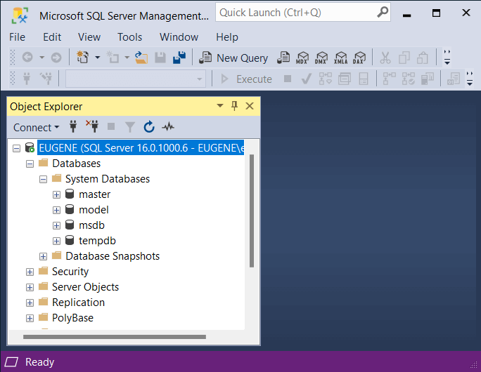 SQL Server в Management Studio